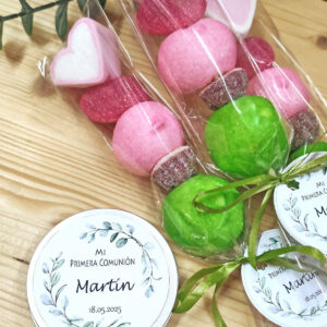 detalle dulce brochetas de golosinas para cumpleaños