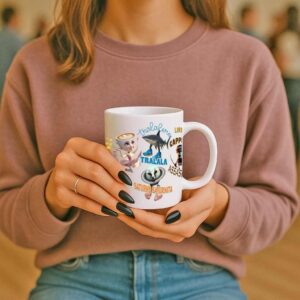 Taza Italian Brainrot en porcelana con personajes virales