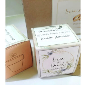 “kit de cultivo biodegradable personalizado para bodas” “detalle ecológico para invitados de boda” “kit plantable biodegradable personalizado”