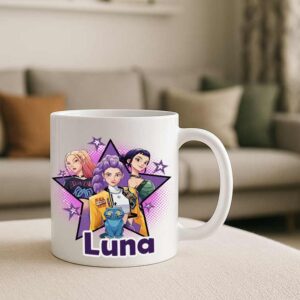 Taza guerreras personalizada con nombre estilo K-pop