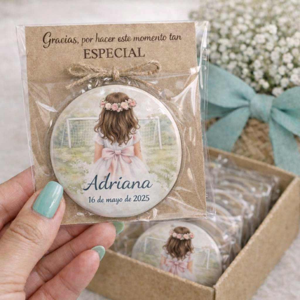imán primera comunión personalizado con nombre y fecha