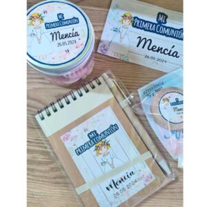 Pack personalizado comunión con libreta boli y golosinas