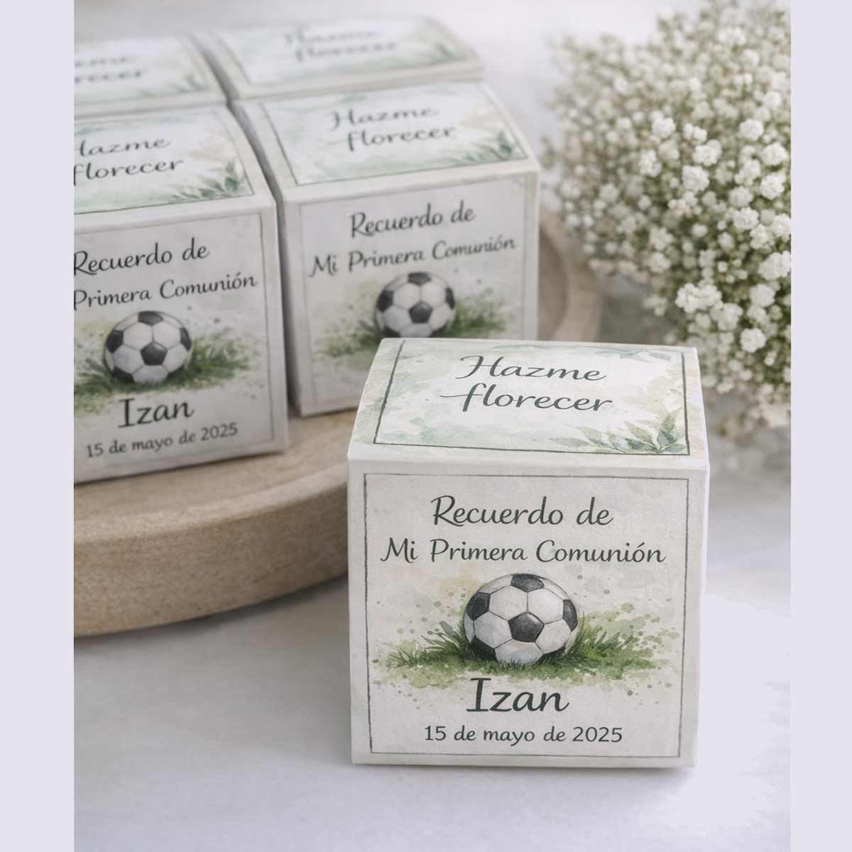 Kit de cultivo personalizado para Primera Comunión como detalle para invitados