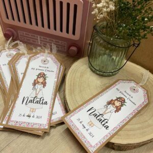 Marcapáginas personalizado comunión detalle para invitados