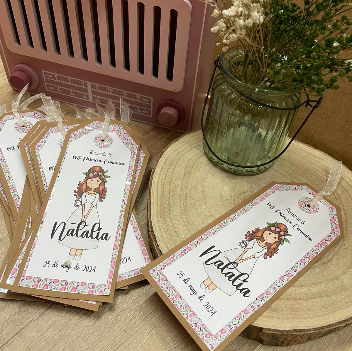 Marcapáginas personalizado comunión detalle para invitados