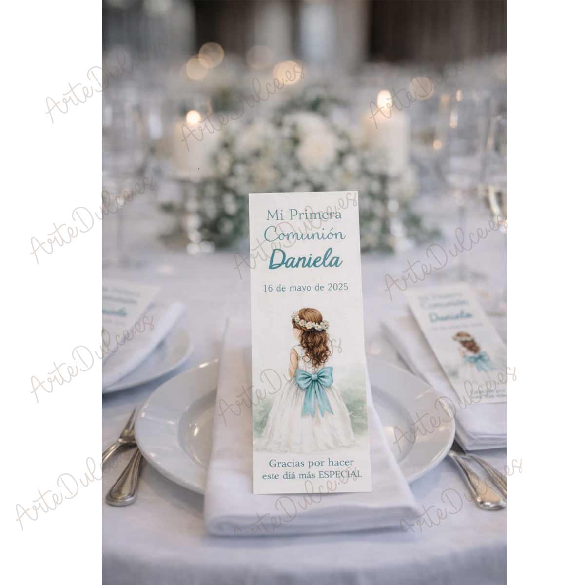 Marcapáginas Personalizados de Primera Comunión para Invitados