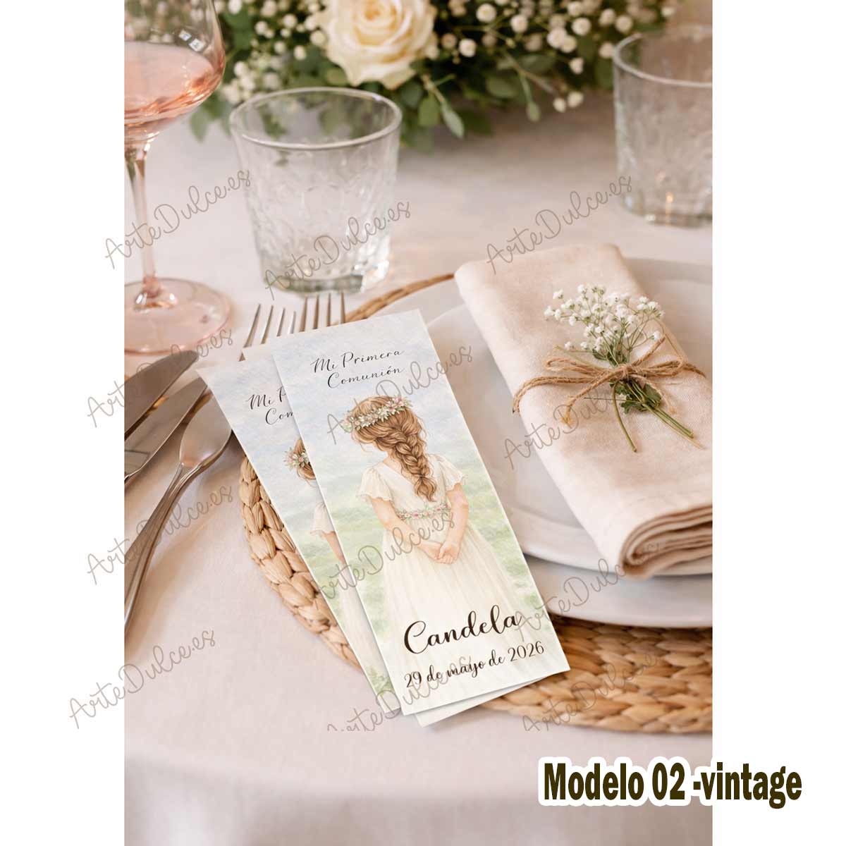 Marcapáginas Personalizados de Primera Comunión para Invitados - Imagen 5