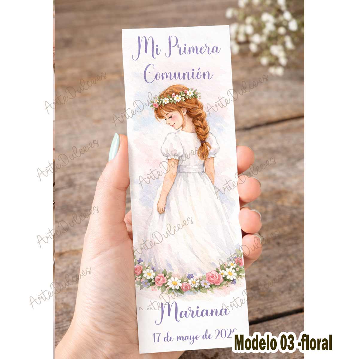 Marcapáginas Personalizados de Primera Comunión para Invitados - Imagen 6