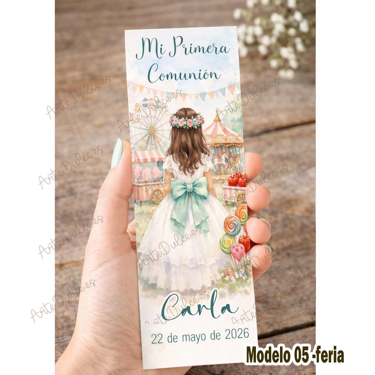 Marcapáginas Personalizados de Primera Comunión para Invitados - Imagen 8
