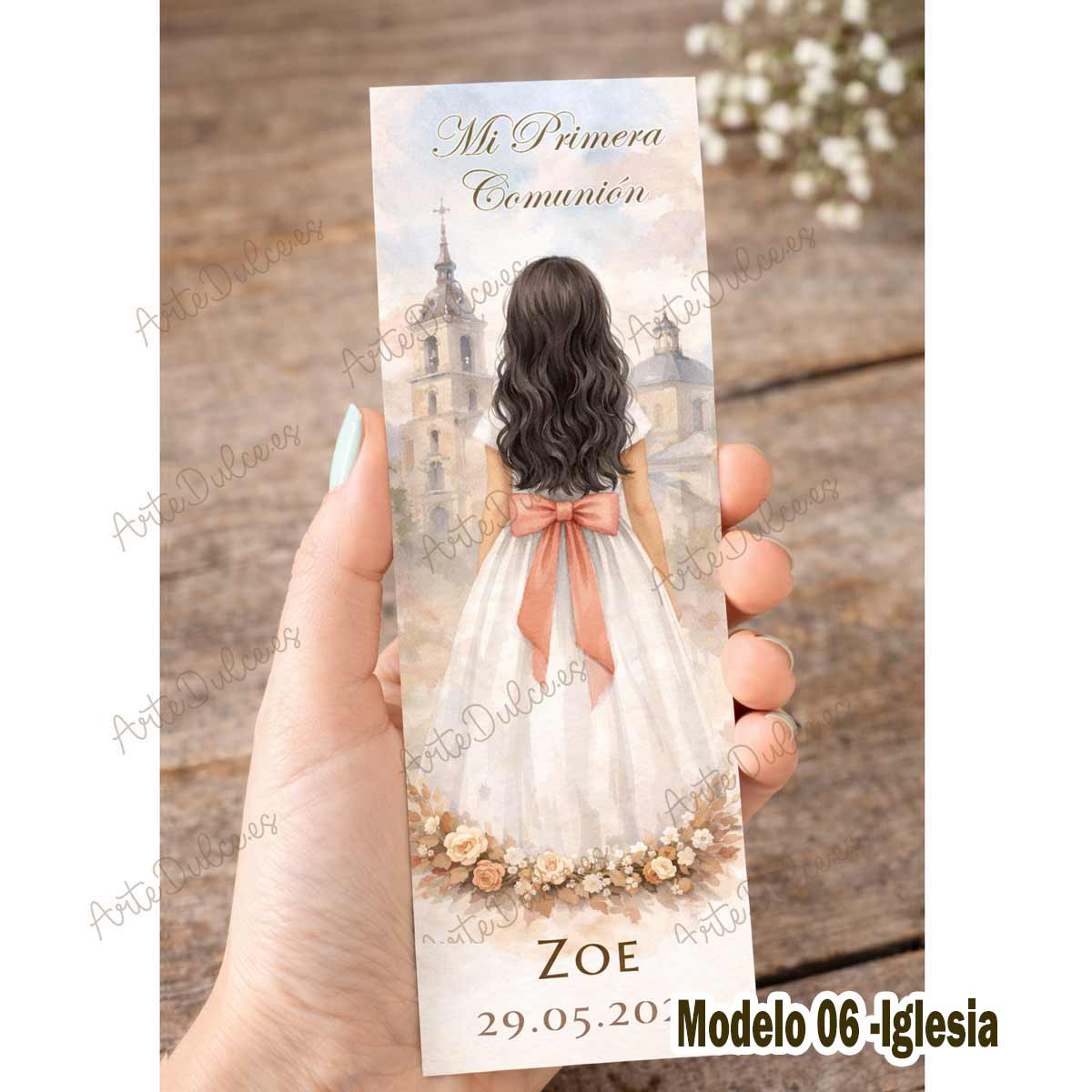 Marcapáginas Personalizados de Primera Comunión para Invitados - Imagen 9
