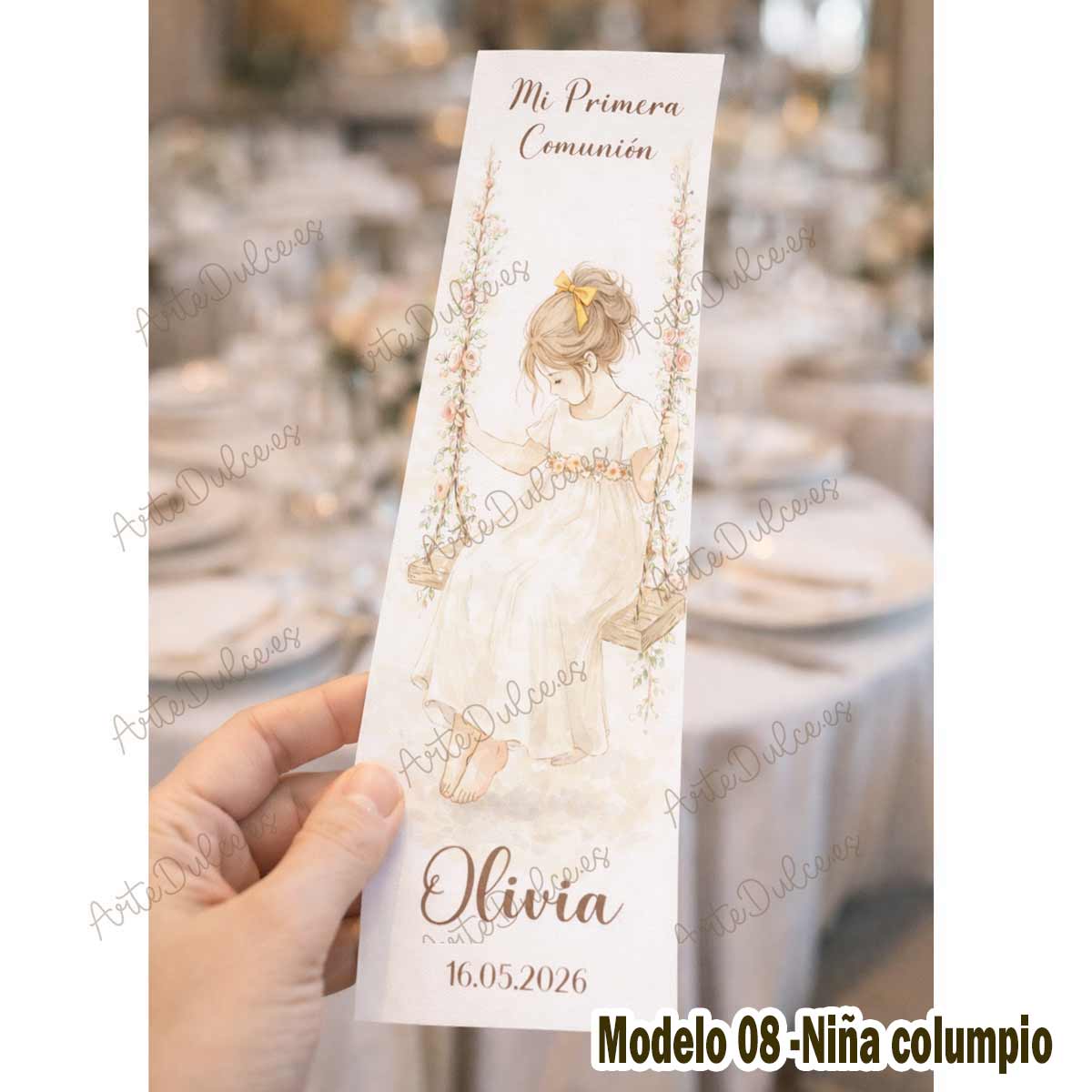 Marcapáginas Personalizados de Primera Comunión para Invitados - Imagen 11